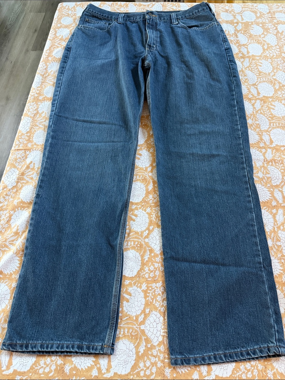 Carhartt 38 x 34 Blue Holter Relaxed Fit straight leg Jeans denim 101483